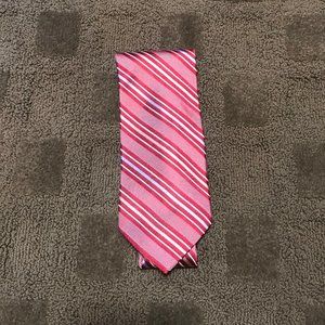 Men's Izod red tie with light blue/white stripes
